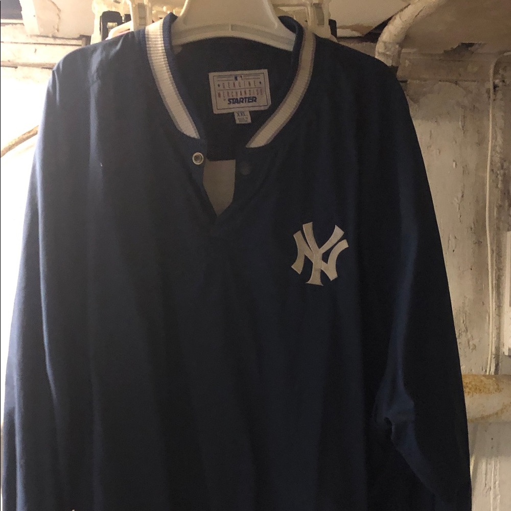 STARTER Navy Pullover with White NY Logo